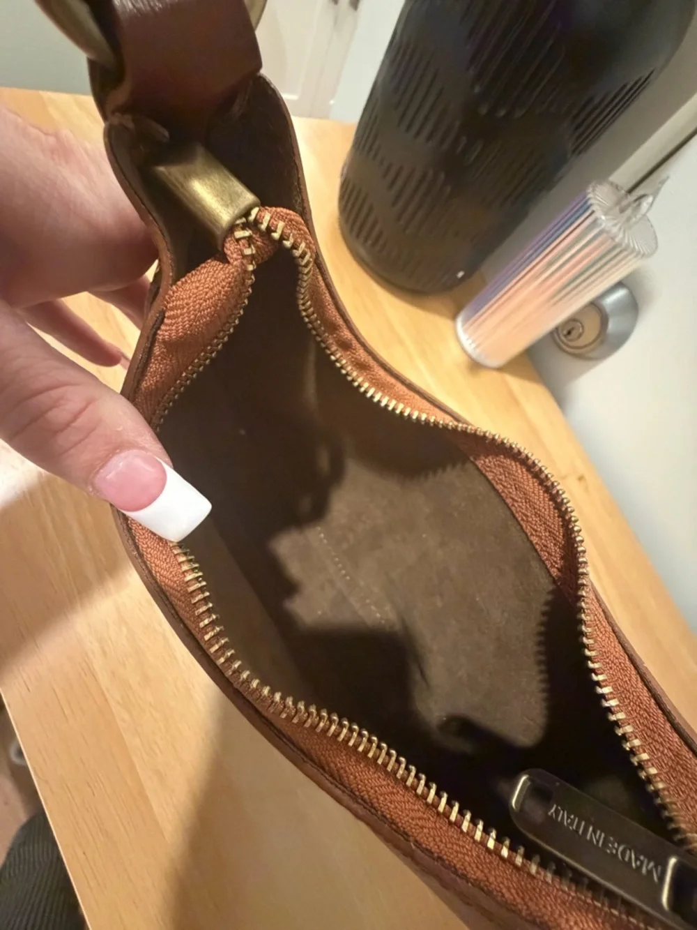 Italian Leather “Vera Pelle” Shoulder Bag – Made in Italy - Picture 5 of 5